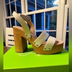 Sam Edelman Rosalind Platform Sandal, Ivory, Size 8.5
